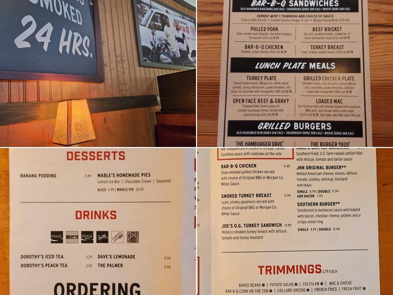 Jim 'N Nick's Bar-B-Q Menu