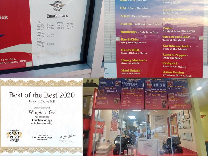 Wings To Go Decatur Alabama Menu