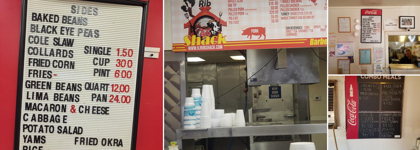 K & J Rib Shack Menu