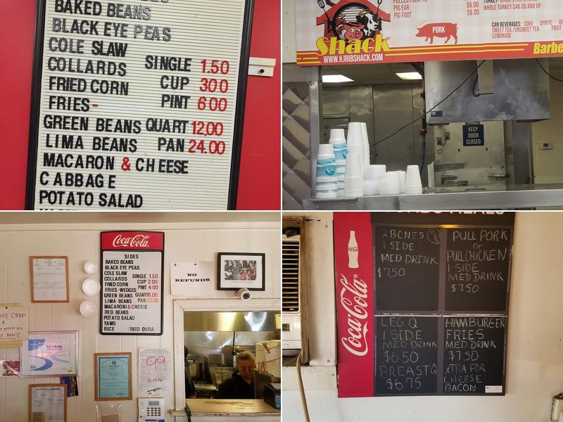 K & J Rib Shack Menu