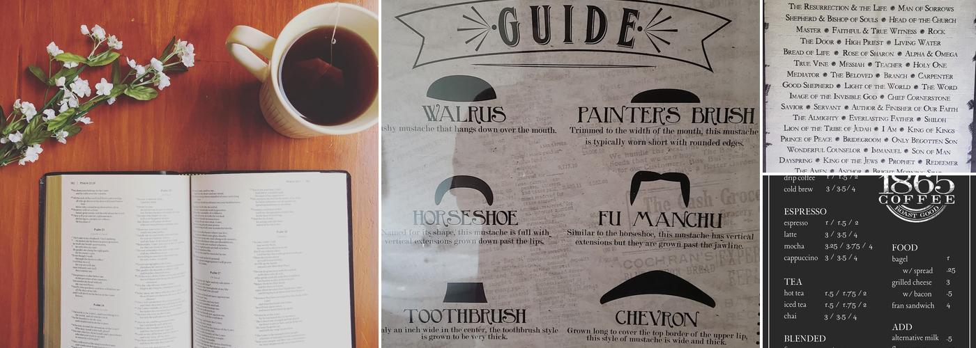 1865 Coffee Menu