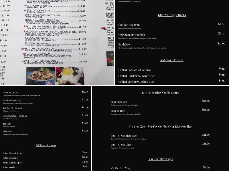 Pho 43 Menu