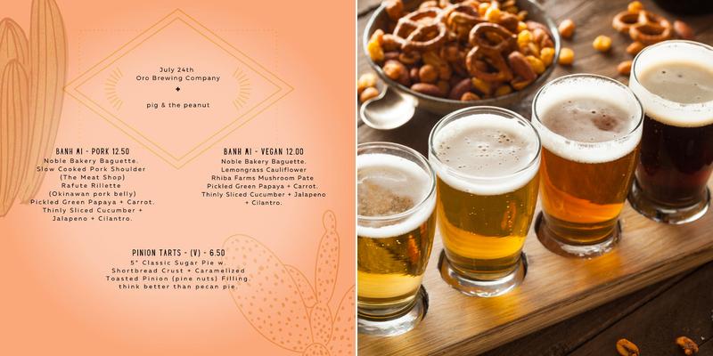 Oro Brewing Company Menu