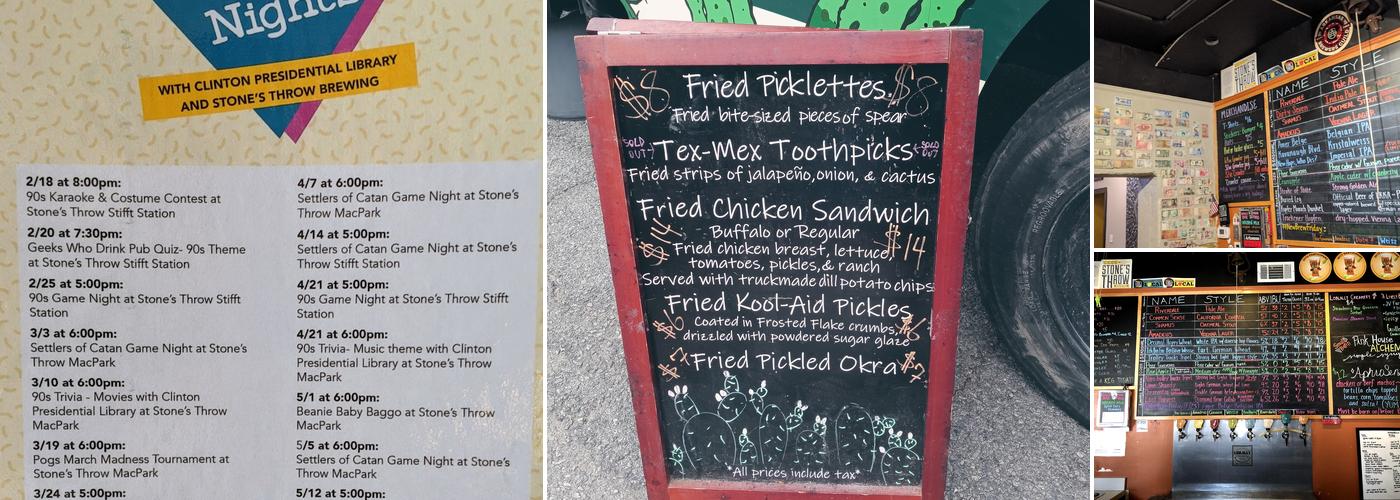 Stone's Throw Brewing MacPark Brewpub & Biergarten Menu