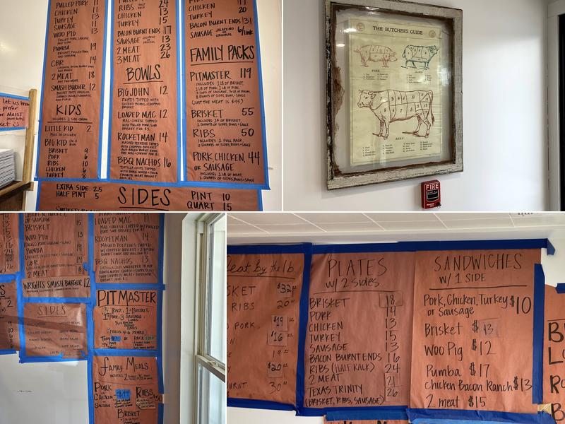 Wright's Barbecue Johnson Menu