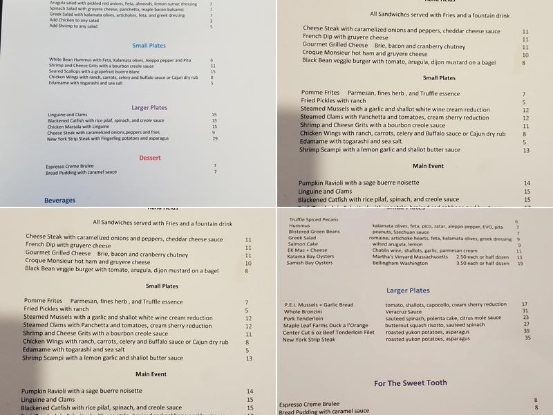 Eclectic Kitchen Menu