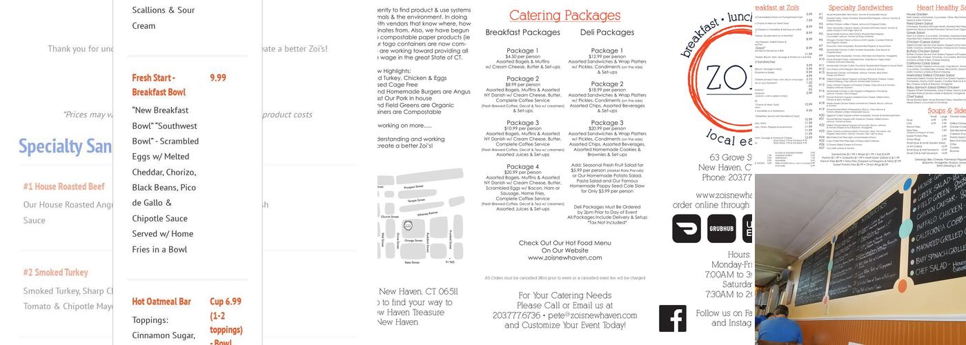 Zoi's Menu