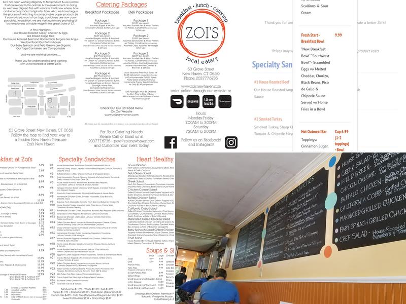 Zoi's Menu
