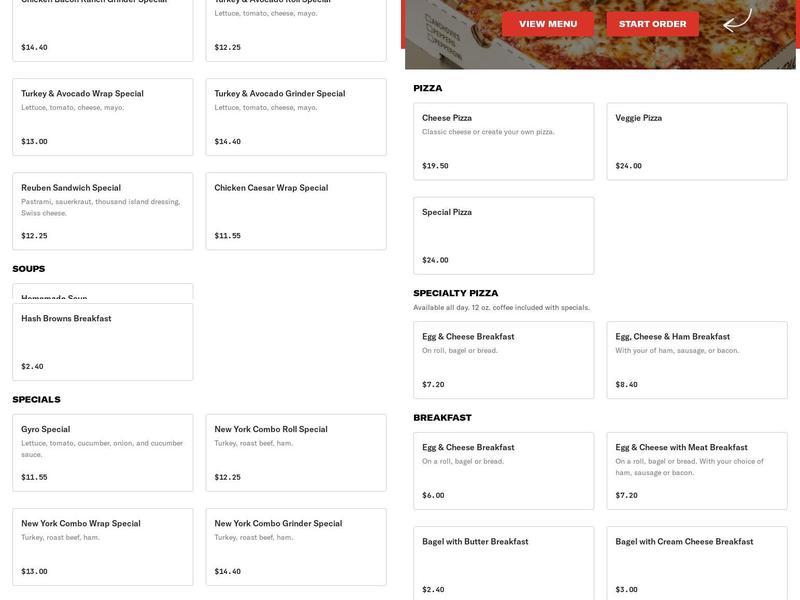 Al's Pizza and Deli Menu
