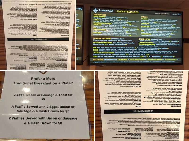 Toasted OAT Canton Menu