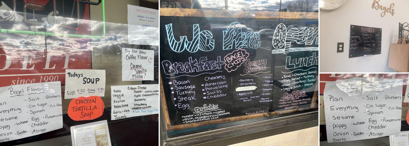 Bagels Plus Deli Menu