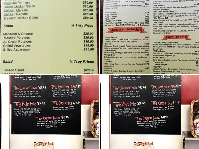 Cutspring deli Menu