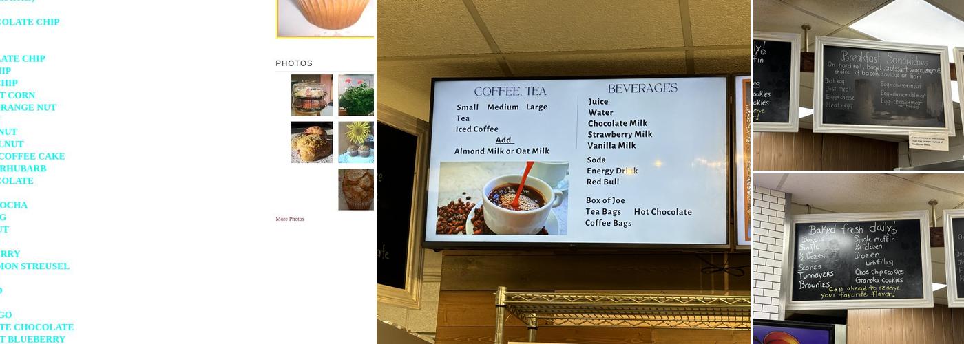 New England Muffin Factory Menu