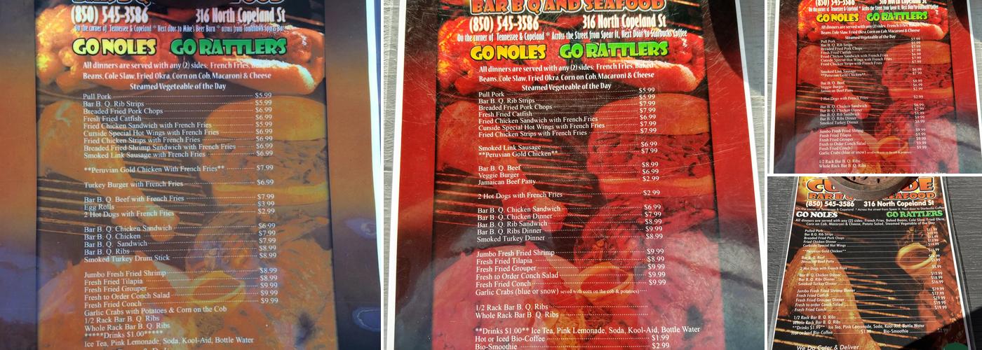 Curbside BBQ & Seafood Menu