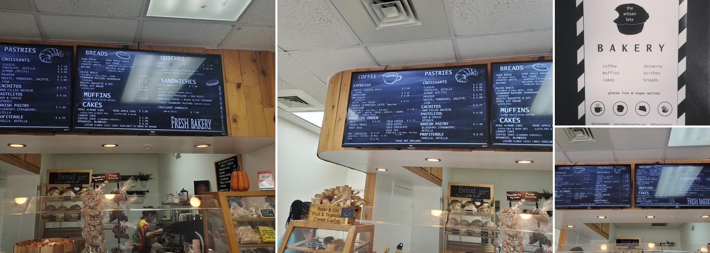 The Artisan Bite Menu