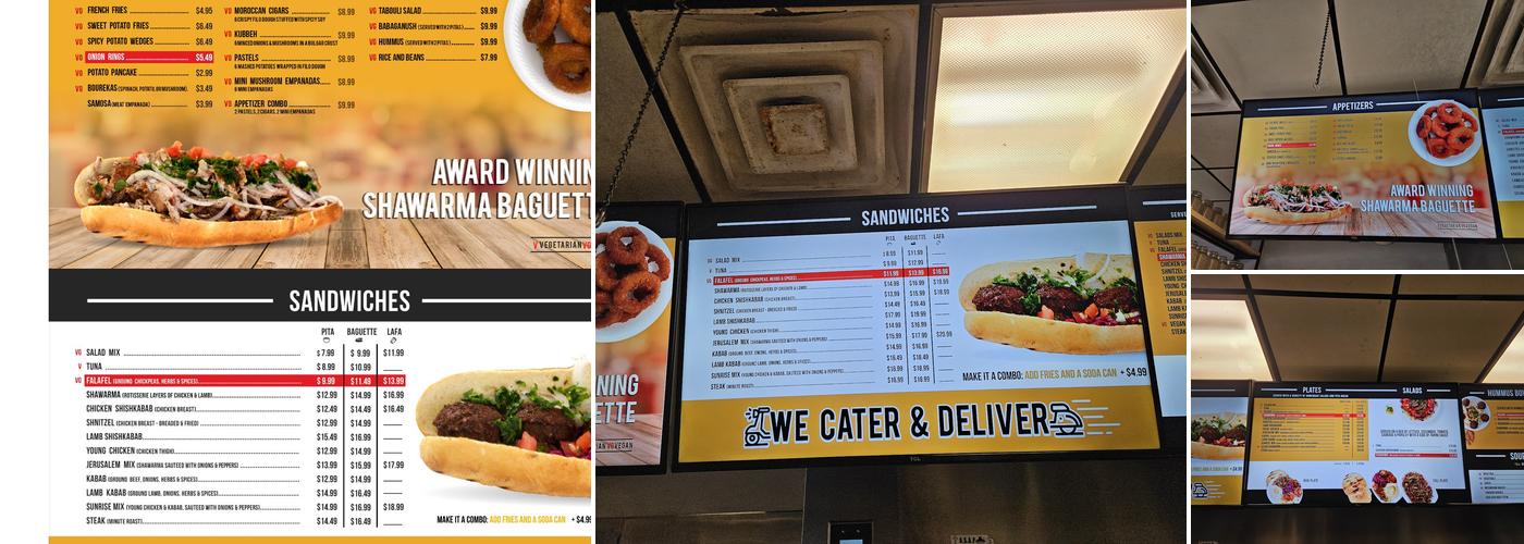 Sunrise Pita & Grill Menu