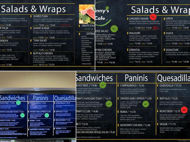 Vinny's Cafe Menu