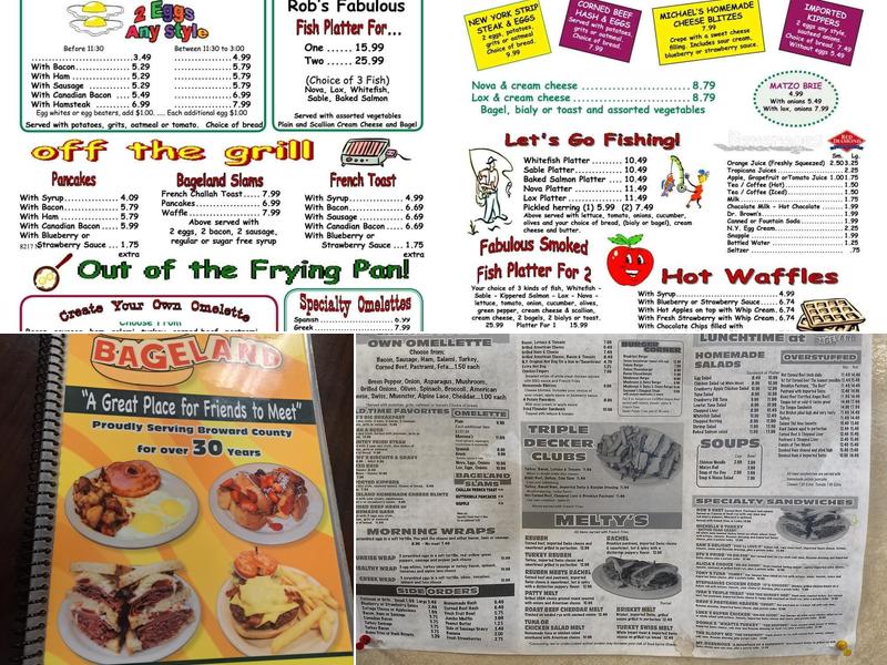 Rob's Bageland of Plantation Menu