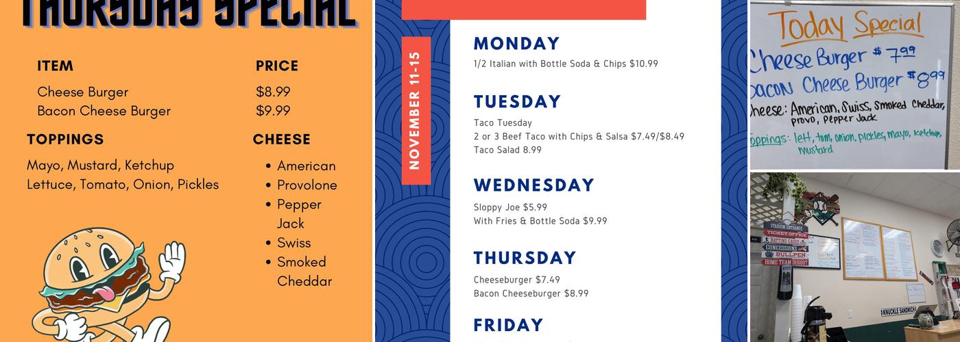 Knuckle Sandwich Sub Shop Menu