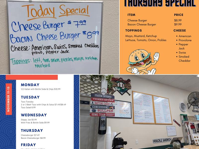 Knuckle Sandwich Sub Shop Menu