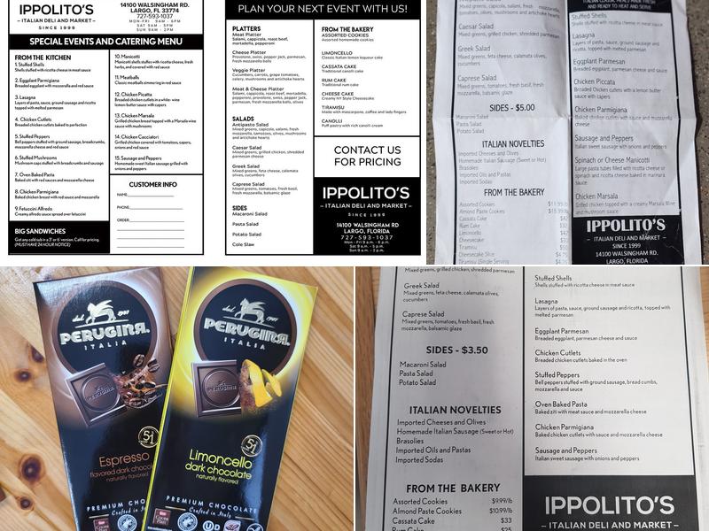 Ippolito Italian Deli Menu