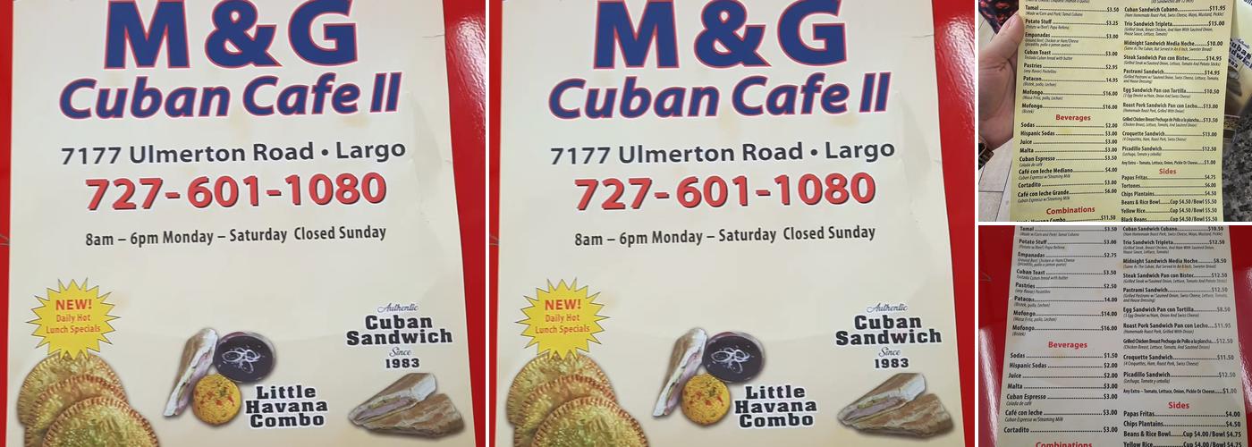 M&G Cuban Cafe II Menu