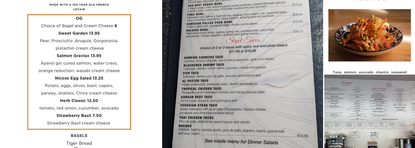 Bond Street Ale and Coffee Menu