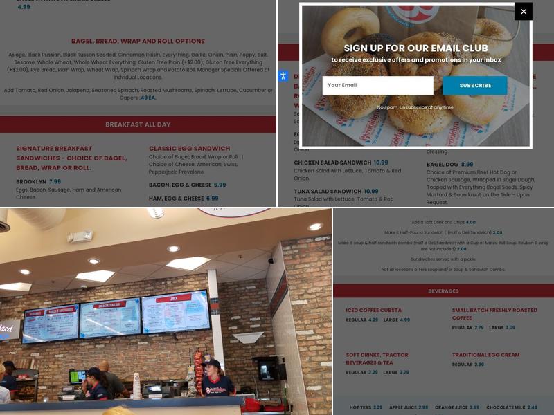 Brooklyn Water Bagel Menu