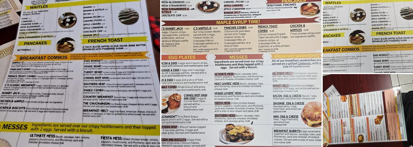 C's Waffles South Daytona Menu