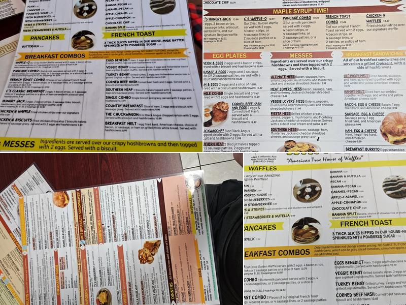 C's Waffles South Daytona Menu