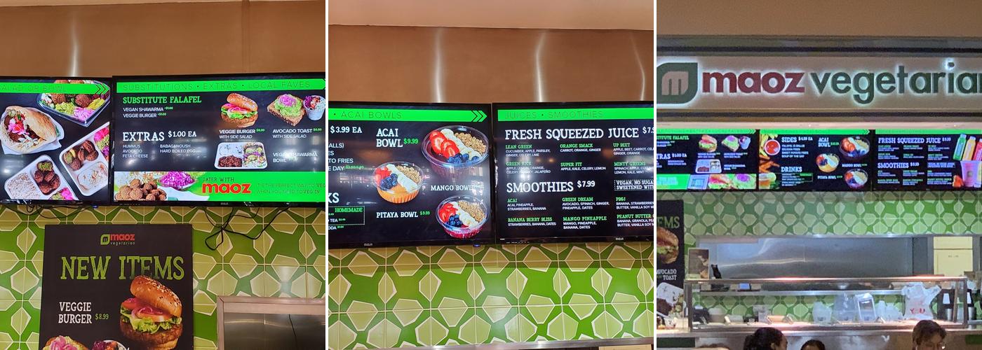 Maoz Vegetarian Menu