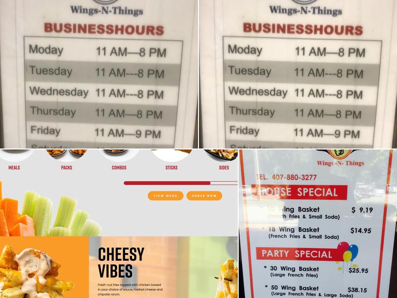 Wings-N-Things Menu