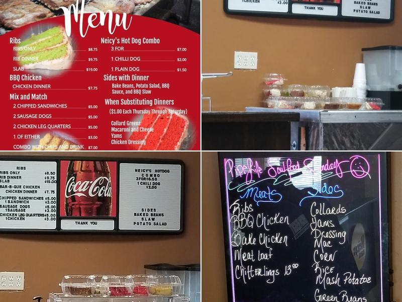 Neicy's BBQ Menu