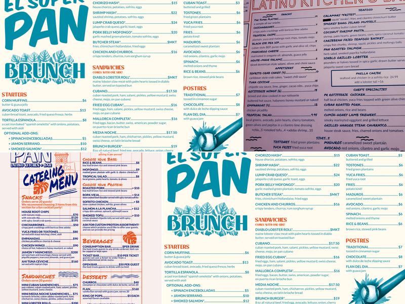 El Super Pan Latino Kitchen & Bar Menu