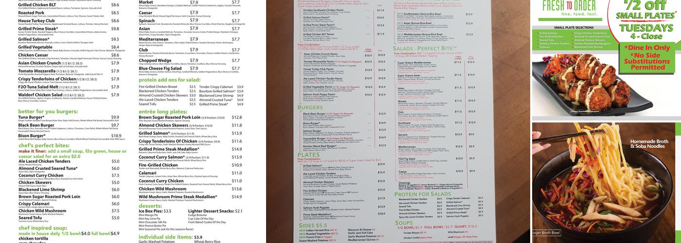 Fresh to Order - Cumberland Mall Menu