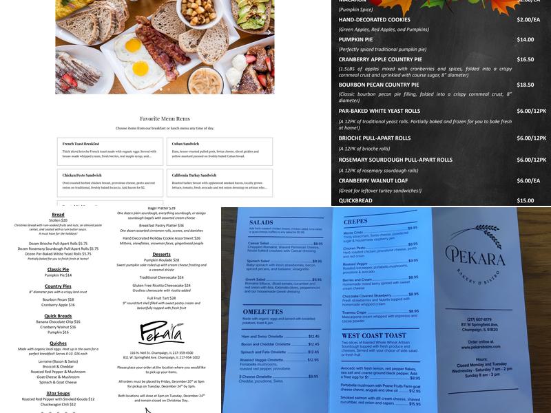 Pekara Bakery And Bistro Menu