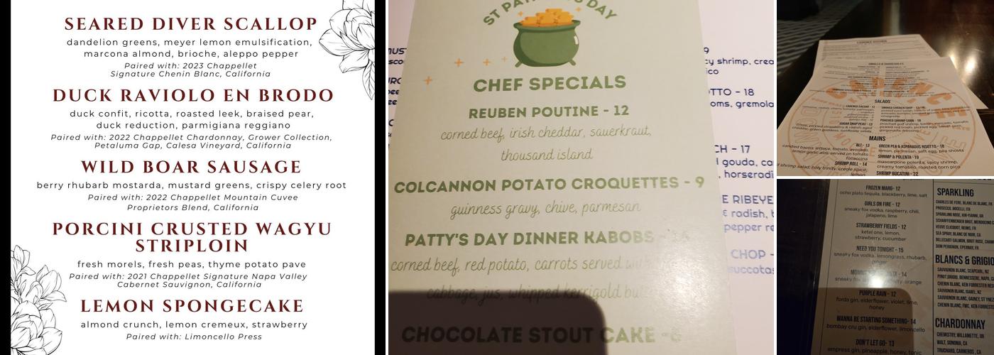 Cadence Kitchen & Co Menu