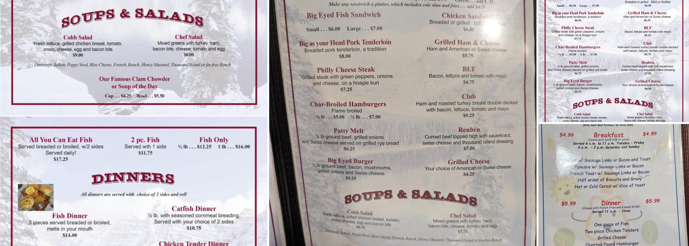 Big Eyed Fish Menu