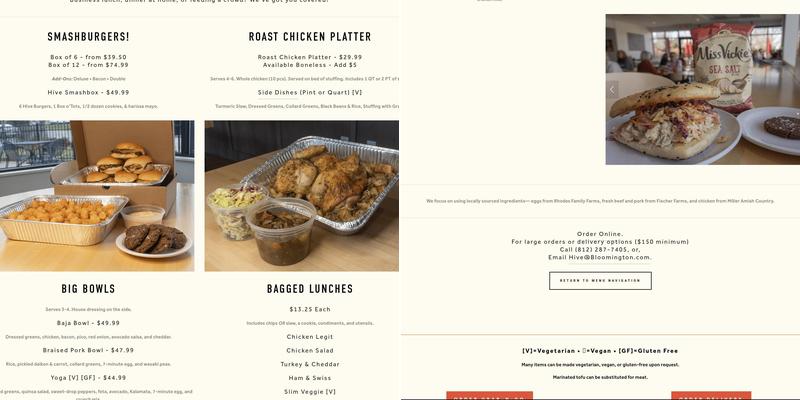 Hive Menu
