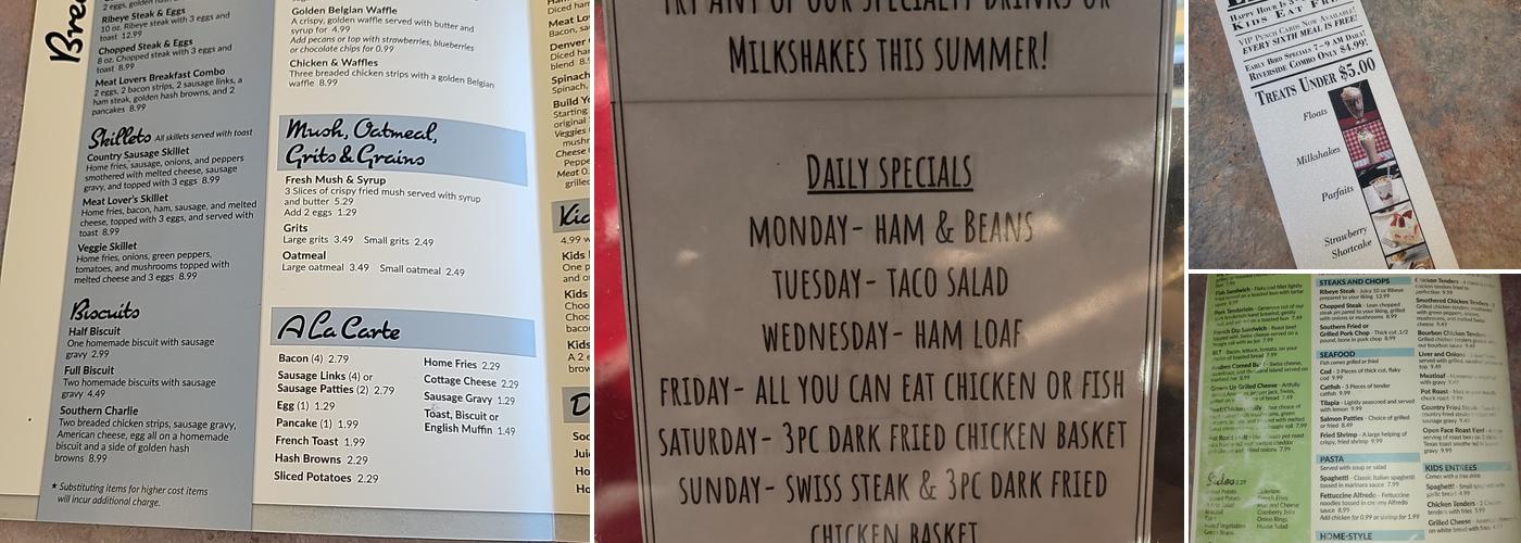Riverside Cafe Menu