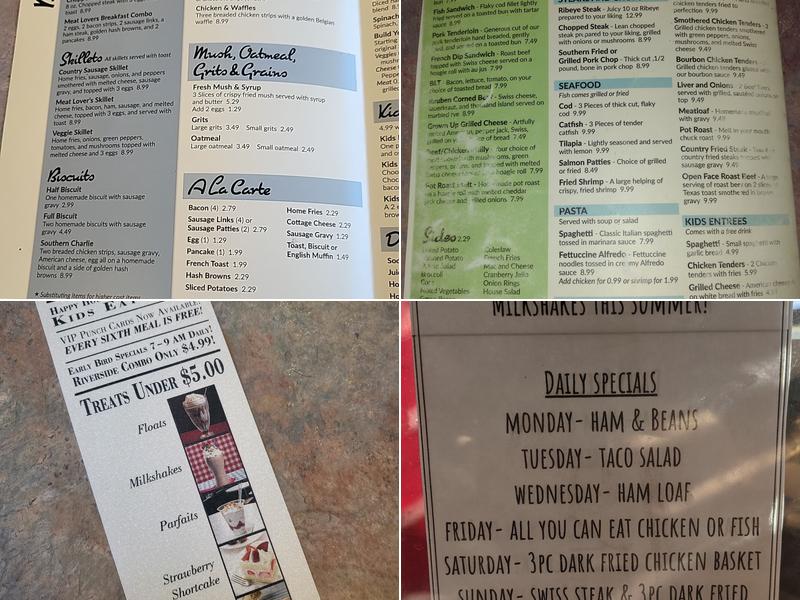 Riverside Cafe Menu