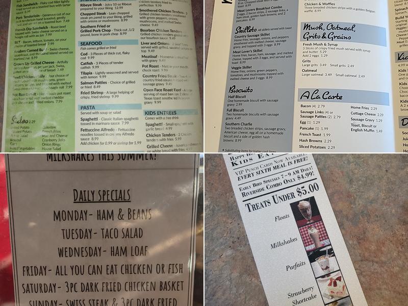 Riverside Cafe Menu