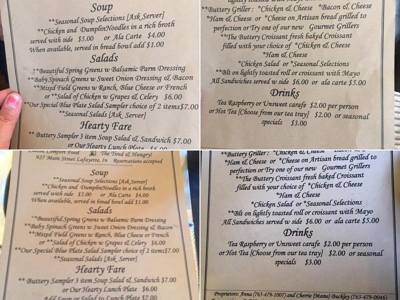 Buttery Shelf Eatery Menu
