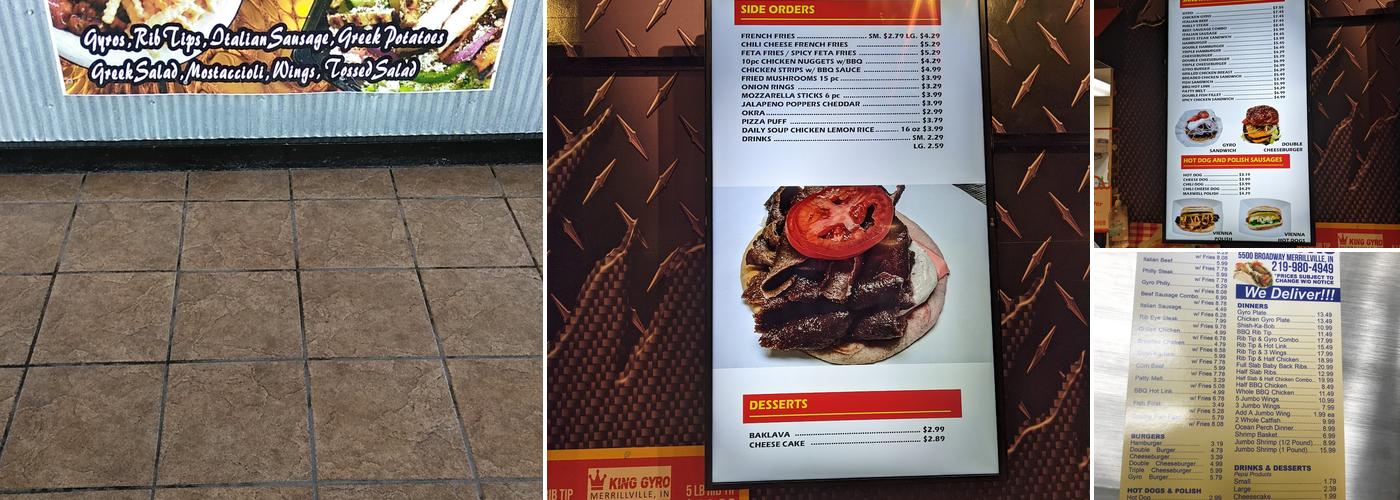 King Gyro Merrillville Menu