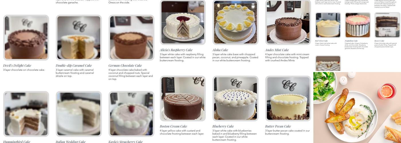 Cocomo Confections Menu