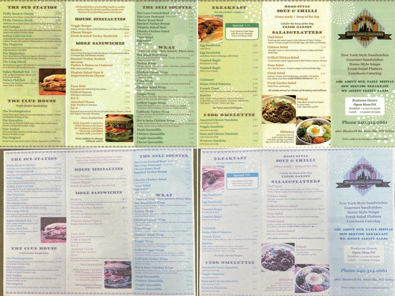 New York Deli Menu