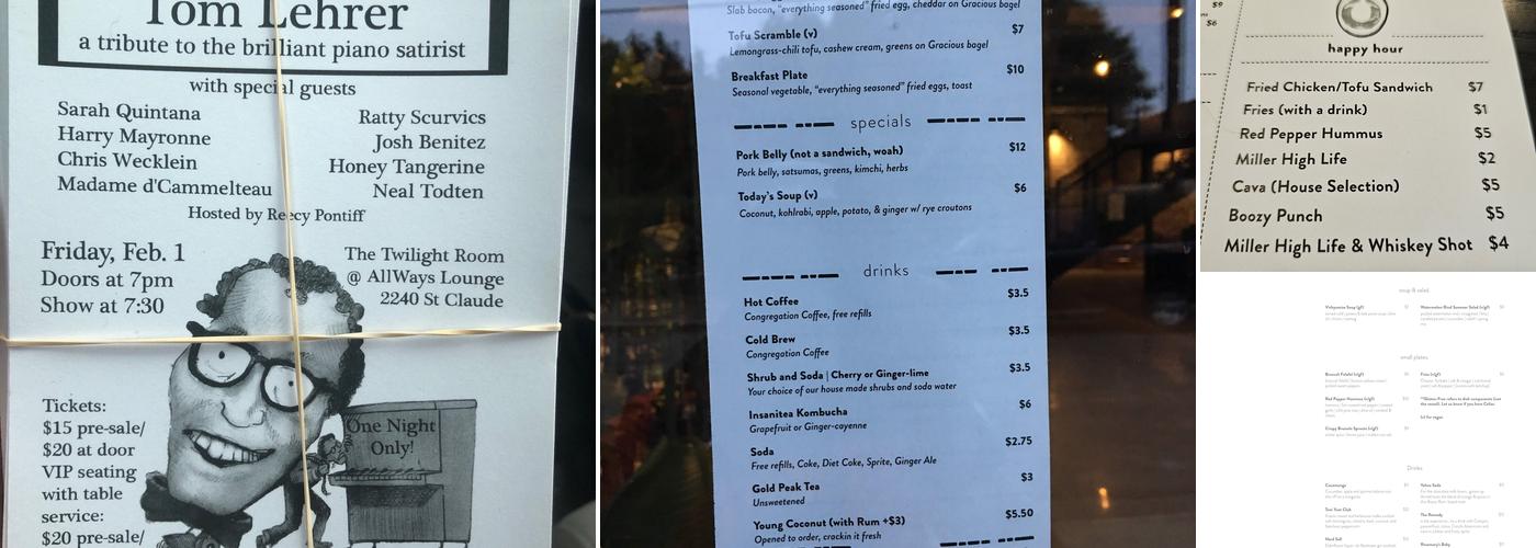 Capulet Menu