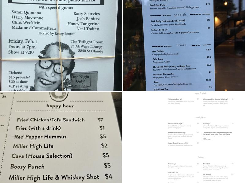 Capulet Menu