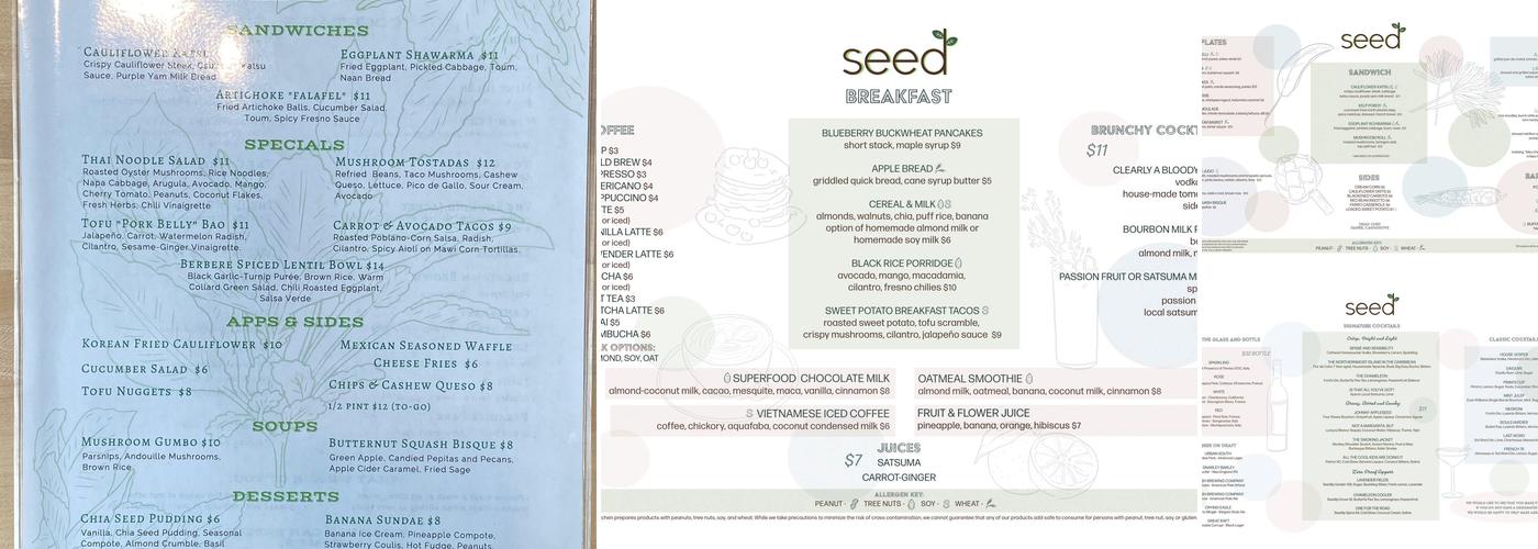 Seed Menu