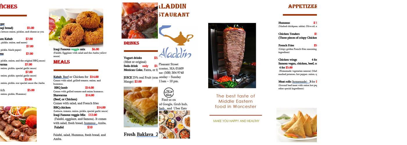 Aladdin Menu